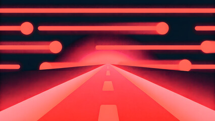 Wall Mural - abstract background with red gradient light streaks on black, glowing blurred motion effect, glowing