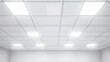 © BehikeChanel - Modern grid ceiling with bright LED lights. Ideal for office, commercial, or interior design projects. Clean and minimalist aesthetic.