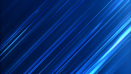 Wall Mural - abstract background with blue gradient light streaks on black, glowing blurred motion effect, glowin