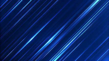 Wall Mural - abstract background with blue gradient light streaks on black, glowing blurred motion effect, glowin