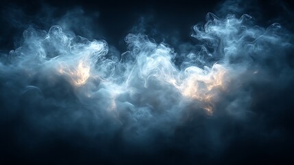 ethereal cloudscape with glowing inner light