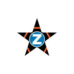 Wall Mural - letter z logo concept. creative monogram z inside star in black