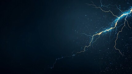 Abstract lightning strike, dark blue background, energy concept, design element