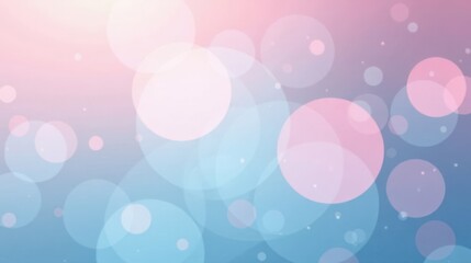 Leinwandbilder - Abstract Pastel Bokeh Background with Soft Light and Overlapping Circles Ideal for Design Projects and Presentations