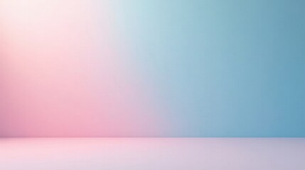 Leinwandbilder - Pastel Pink and Blue Gradient Studio Background for Product Displays and Digital Designs