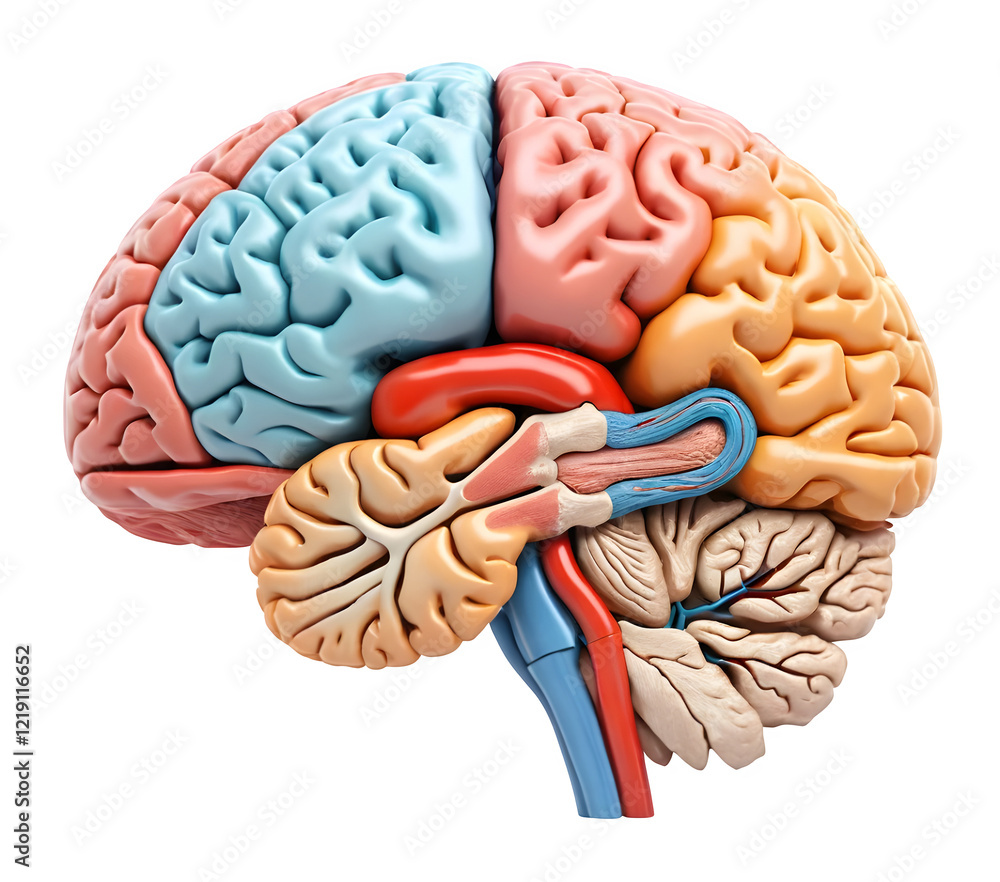 Here’s a stunning, colorful depiction of the human brain lobes ...