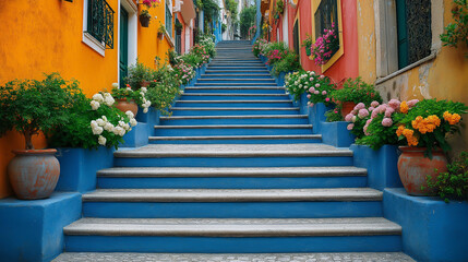  A quiet street in a Mediterranean city.