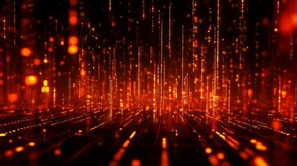3d rendering of digital binary code matrix background representing data flow, connectivity, and complexity in the modern digital age



