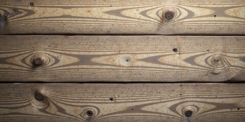 Aufkleber - Rustic Weathered Wooden Planks Texture Background Showing Natural Grain Patterns and Knots