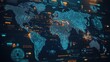© mlangsen - A digital world map with glowing blue lines and orange dots, representing global connectivity and data flow.