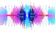 © KenPix - Colorful audio waveform, vibrant spectrum visualization, digital sound waves, multicolored equalizer, abstract music visualization, dynamic audio graph, neon sound bars, rainbow frequency display, ele