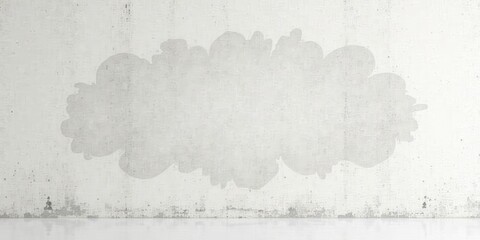 Leinwandbilder - Abstract Grunge Wall with Organic Shape Imprint A Textured Background for Design Projects