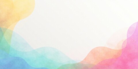 Leinwandbilder - Pastel Rainbow Hues A Soft, Dreamy Background with Gentle Curves and a White Center for Design Projects