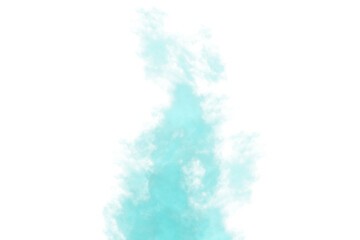 Wall Mural - abstract blue smoke effect. colorful smoke overlay isolated on transparent background. soft smoke ri