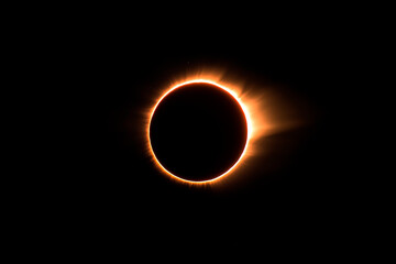 Wall Mural - total solar eclipse. corona of solar light. astronomical phenomenon. moon. lunar eclipse. shadow.