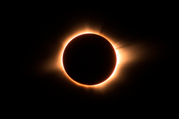 Wall Mural - total solar eclipse. corona of solar light. astronomical phenomenon. moon. lunar eclipse. shadow.