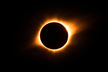 Wall Mural - total solar eclipse. corona of solar light. astronomical phenomenon. moon. lunar eclipse. shadow.