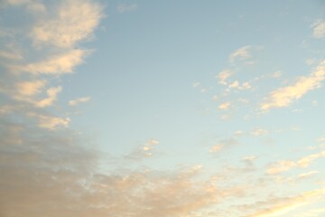 Wall Mural - picturesque view of sky with beautiful clouds at sunset