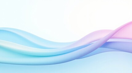 Leinwandbilder - Abstract Pastel Waves Serene Flowing Design with Soft Hues and Gentle Curves for a Calming Visual Experience