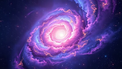 Cosmic Dreamscape: Vibrant Galaxy with Swirling Nebulae