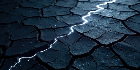 Aufkleber - A Glimmer of Hope  A Crack in the Dark Earth Reveals a Path of Light