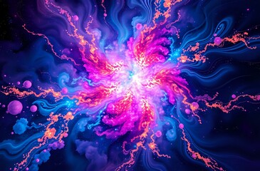 Wall Mural - Cosmic Explosion Galaxy Wallpaper