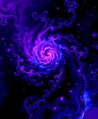 Wall Mural - Cosmic Odyssey: Vibrant Spiral Galaxy in Deep Space