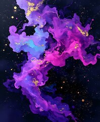 Wall Mural - Cosmic Explosion: Vibrant Galaxy Background