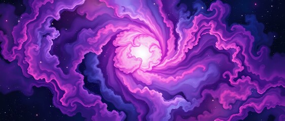 Wall Mural - Cosmic Dance of Colors - Vibrant Galaxy Background