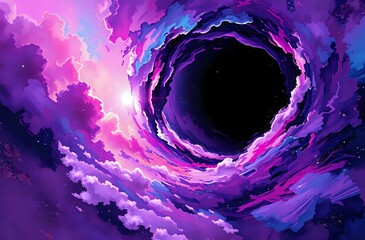 Wall Mural - Cosmic Odyssey: Vibrant Galaxies in a Surreal Universe