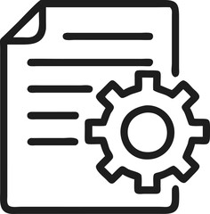 Wall Mural - data management system vector icon for documentation, file handling, customization, and folder manag