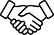 © MdMujahid - Clean and smooth Handshake outline icon vector art illustration design.