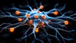 © mlangsen - A 3D illustration of a neuron with glowing synapses.