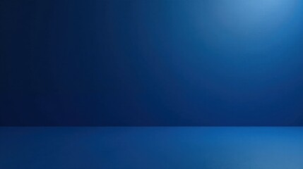 Poster - A Deep Blue Studio Background Ideal for Product Displays and Presentations Featuring a Smooth, Seamless Surface and Subtle Lighting