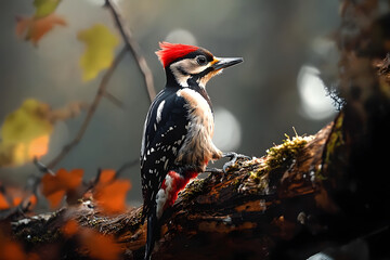 Wall Mural - Great Spotted Woodpecker (Dendrocopos major)