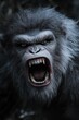 © Alla - A close-up shot of a gorilla's face, showing its mouth open in surprise or alarm