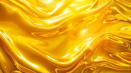 Wall Mural - golden abstract fluid background, generative ai