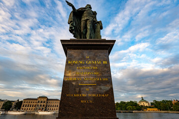 Canvas Print - Gustav III - Stockholm, Sweden