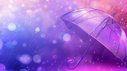 Aufkleber - Futuristic glowing umbrella made of digital light beams, creating a striking high-tech concept against a dark background, Generative AI