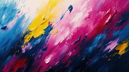 Wall Mural - Abstract colorful oil painting texture.