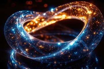 Wall Mural - a bright ring of light in focus with blurred background