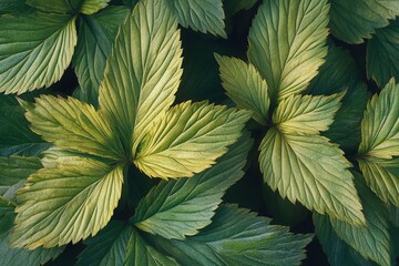 Poster - Vibrant green leaves in a lush garden during daylight hours