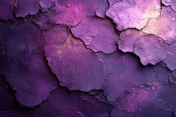 Poster - Close-up shot of purple paint on a wall