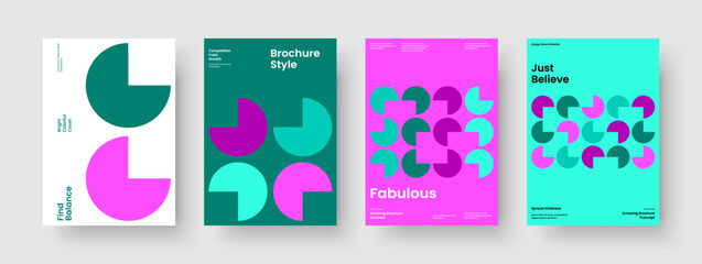 Wall Mural - geometric business presentation layout. isolated background template. abstract report design. brochu