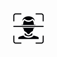 face scan icon sign vector
