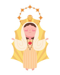 Canvas Print - Sacred virgin statue