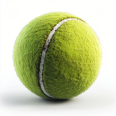 Wall Mural - Used tennis ball, isolated, white background, sport