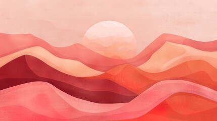 Wall Mural - Lllustration_Abstract_orange_gradient_aesthetic_wallp_