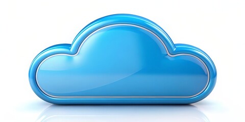 Wall Mural - Blue Cloud Icon