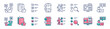 © elmantastic - business questionnaire survey icon line set multiple option checklist opinion task feedback review test signs vector illustration